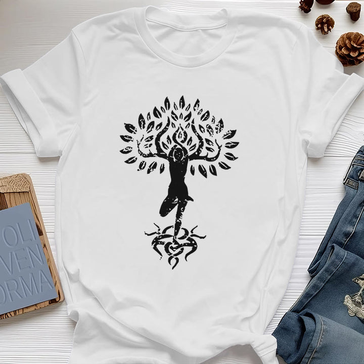 Maglietta Olivenorma Flower Zen Tree - Bianco - 2XL - image 5
