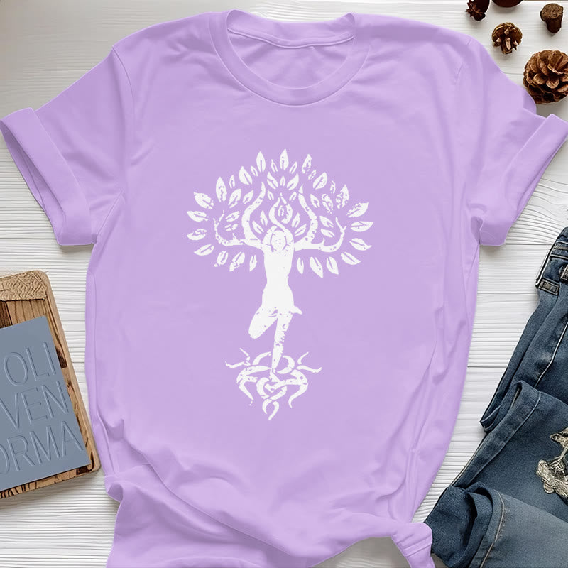 Maglietta Olivenorma Flower Zen Tree - Viola - 2XL - image 23