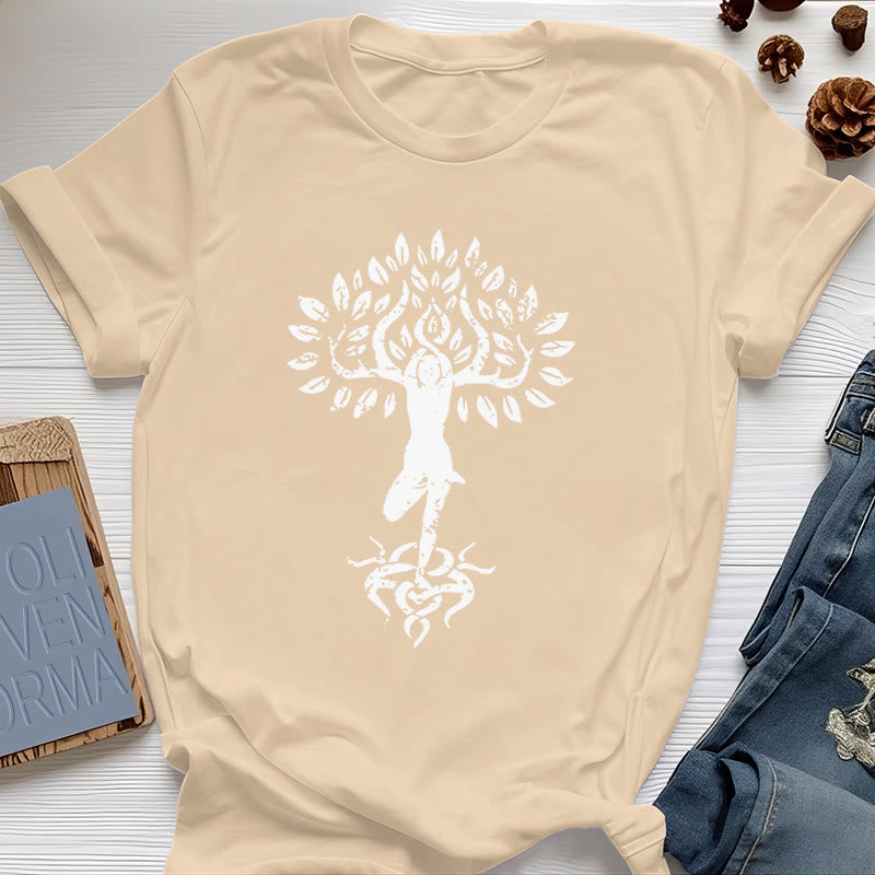 Maglietta Olivenorma Flower Zen Tree - Giallo - 2XL - image 14