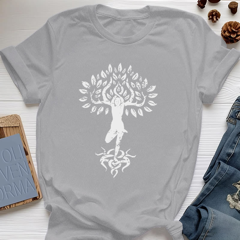 Maglietta Olivenorma Flower Zen Tree - Grigio - 2XL - image 11