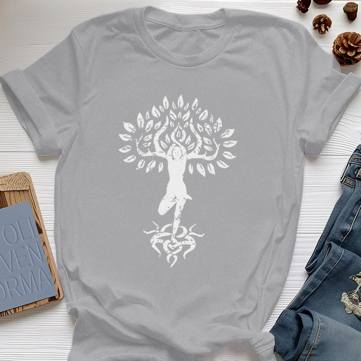 Maglietta Olivenorma Flower Zen Tree - Grigio - 2XL - image 11