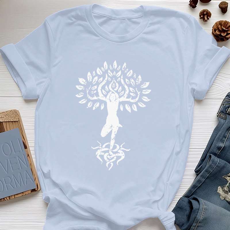 Maglietta Olivenorma Flower Zen Tree - Blu - 2XL - image 17
