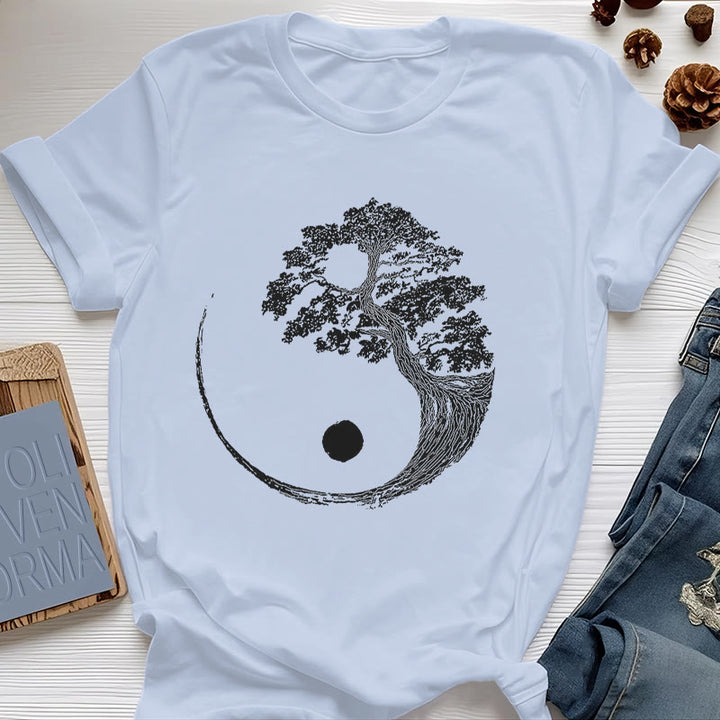 T-shirt Olivenorma Yin Yang Bonsai - Blu - 2XL - image 15