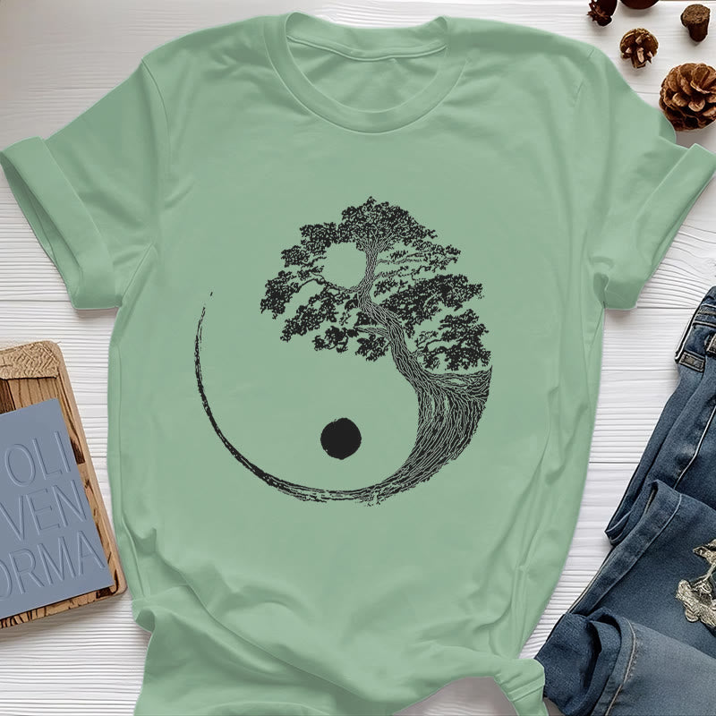 T-shirt Olivenorma Yin Yang Bonsai - Verde chiaro - 2XL - image 24