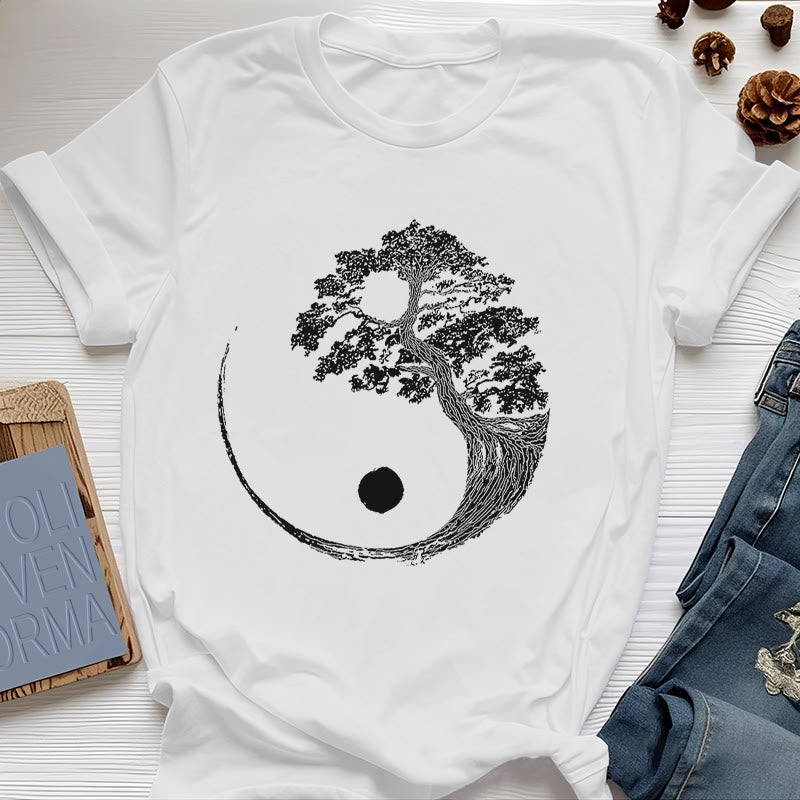 T-shirt Olivenorma Yin Yang Bonsai - Bianco - 2XL - image 6