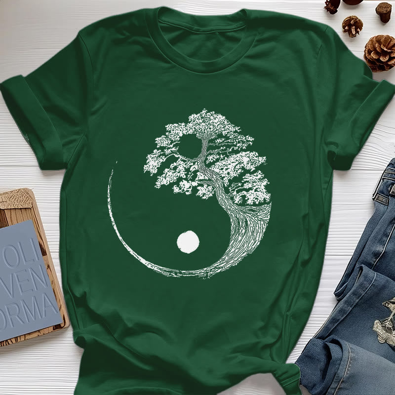 T-shirt Olivenorma Yin Yang Bonsai - Verde scuro - 2XL - image 26