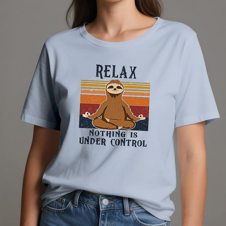 Maglietta in cotone retrò con bradipo rilassato Olivenorma - image 12