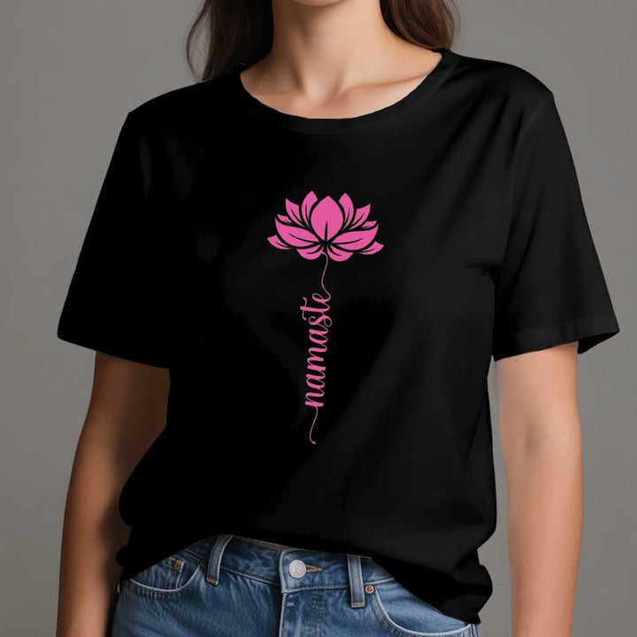 T-shirt in cotone Olivenorma Namaste Lotus Yoga - image 5