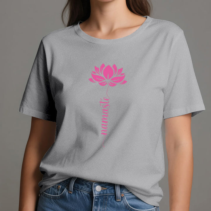 T-shirt in cotone Olivenorma Namaste Lotus Yoga - image 7