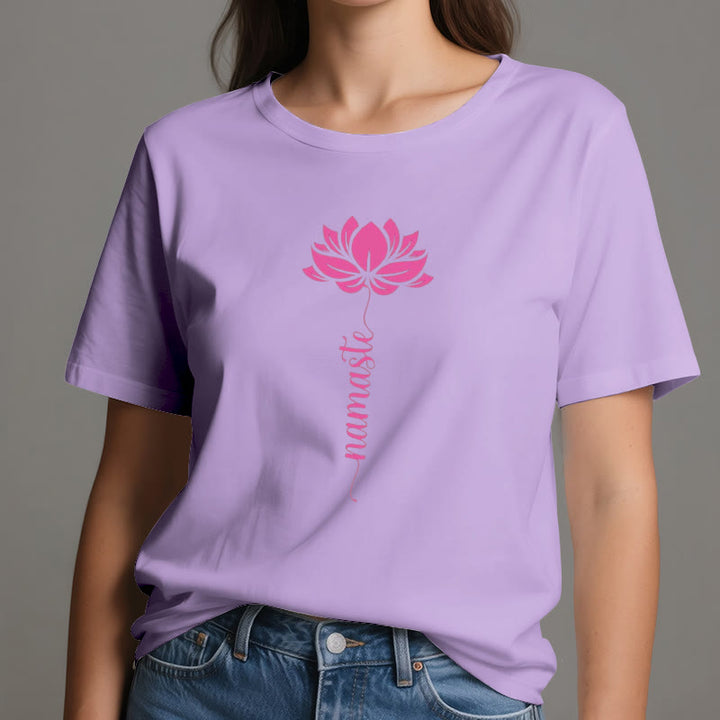T-shirt in cotone Olivenorma Namaste Lotus Yoga - image 15