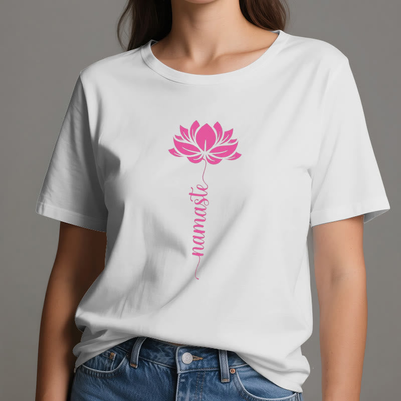 T-shirt in cotone Olivenorma Namaste Lotus Yoga - image 6