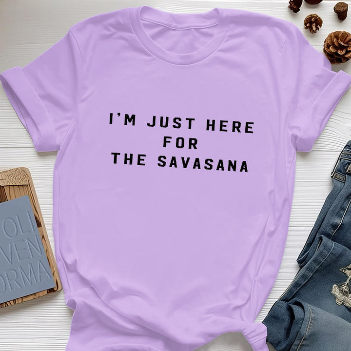Olivenorma Sono qui solo per la maglietta Savasana - Viola - 2XL - image 15