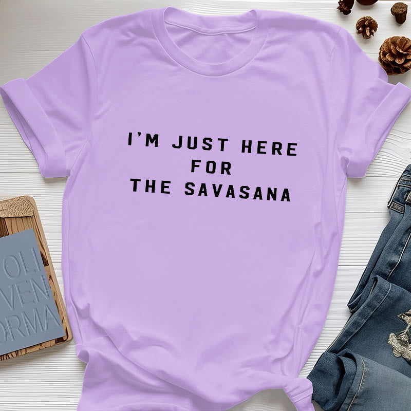 Olivenorma Sono qui solo per la maglietta Savasana - Viola - 2XL - image 15