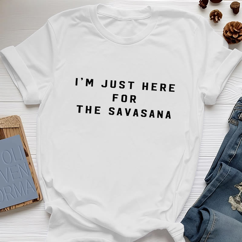 Olivenorma Sono qui solo per la maglietta Savasana - Bianco - 2XL - image 0