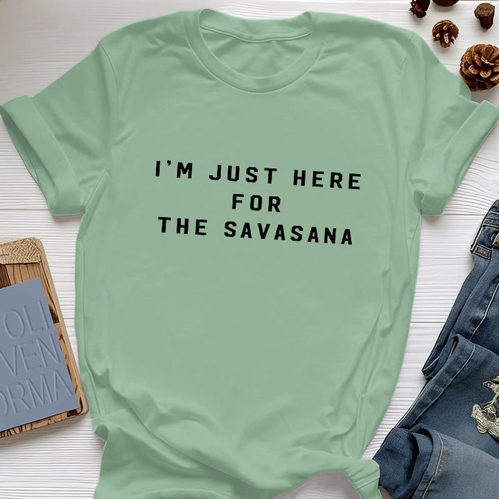 Olivenorma Sono qui solo per la maglietta Savasana - Verde chiaro - 2XL - image 17