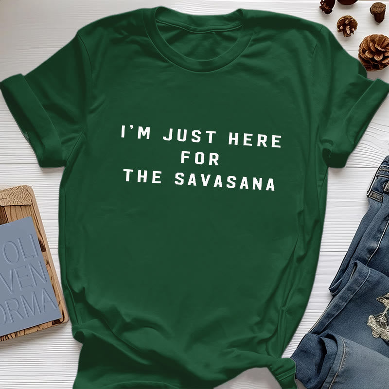 Olivenorma Sono qui solo per la maglietta Savasana - Verde scuro - 2XL - image 19
