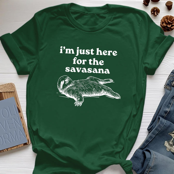 Maglietta Olivenorma Sloth Yoga "Sono qui solo per Savasana" - Verde scuro - 2XL - image 19