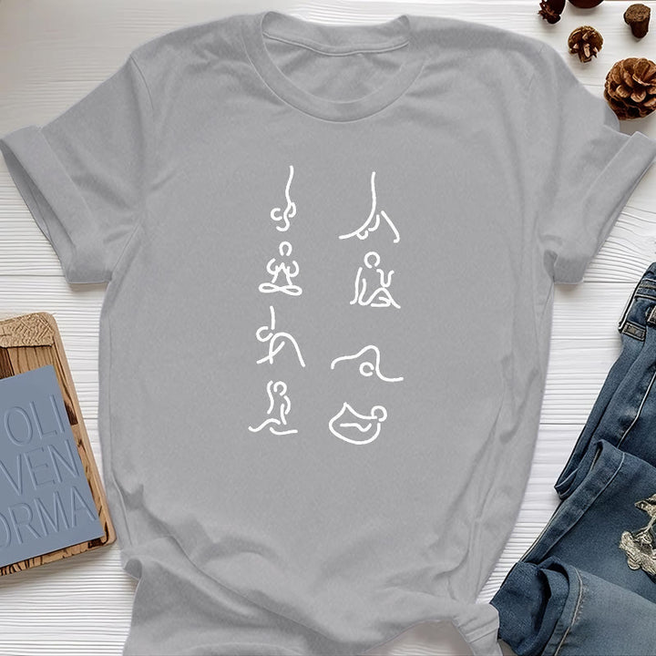 Maglietta Olivenorma Yoga Meditation Moves - Grigio - 2XL - image 7