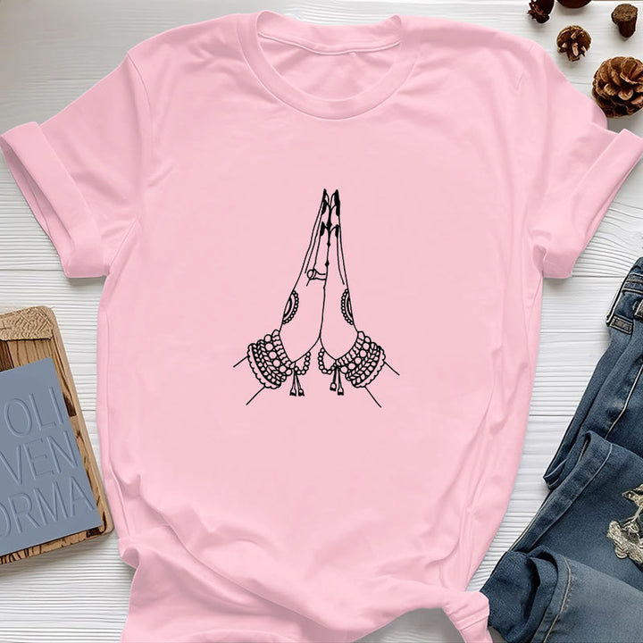 Maglietta Olivenorma Meditazione Namaste Yoga - Rosa - 2XL - image 0