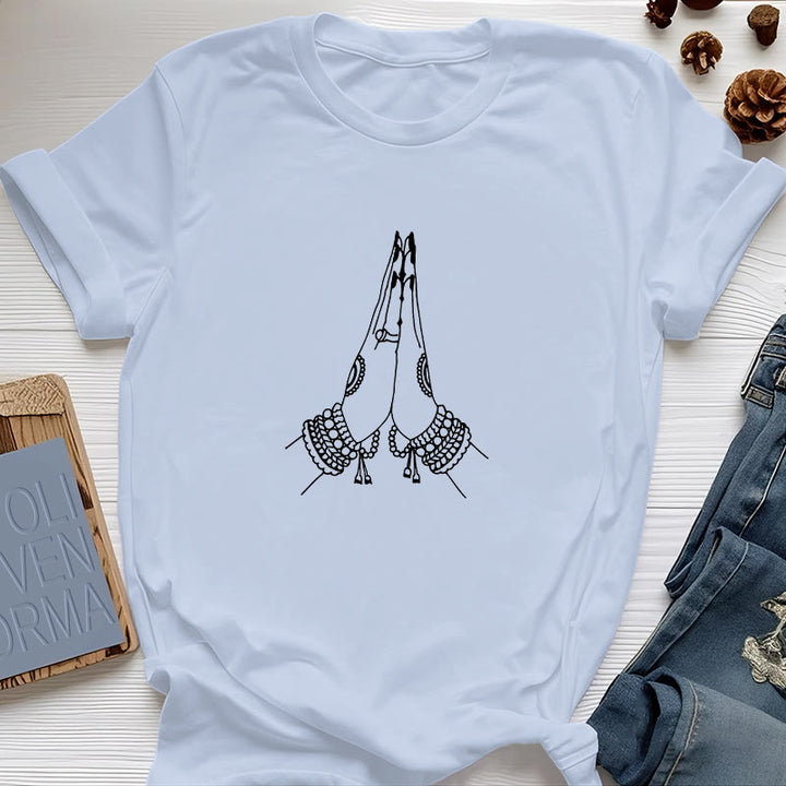 Maglietta Olivenorma Meditazione Namaste Yoga - Blu - 2XL - image 13