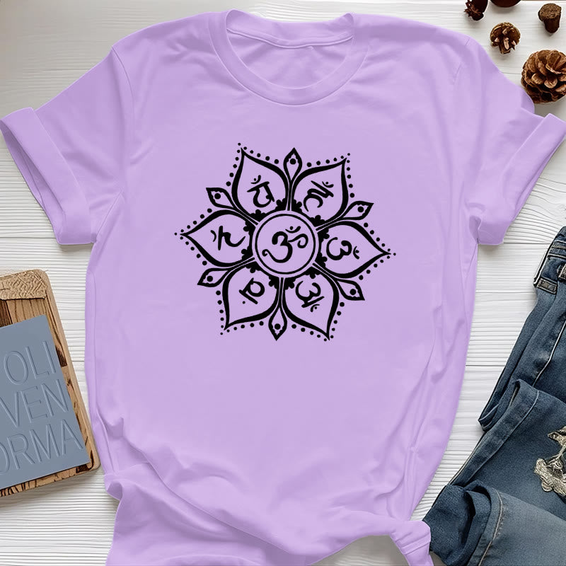 Maglietta Olivenorma con i simboli dei sette chakra - Viola - 2XL - image 15