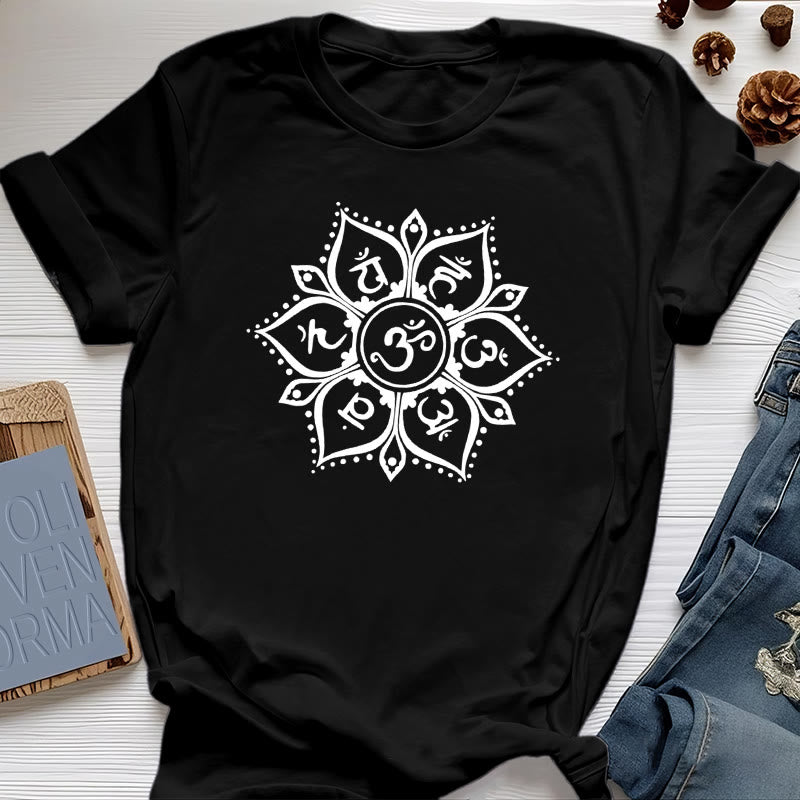Maglietta Olivenorma con i simboli dei sette chakra - Nero - 2XL - image 7