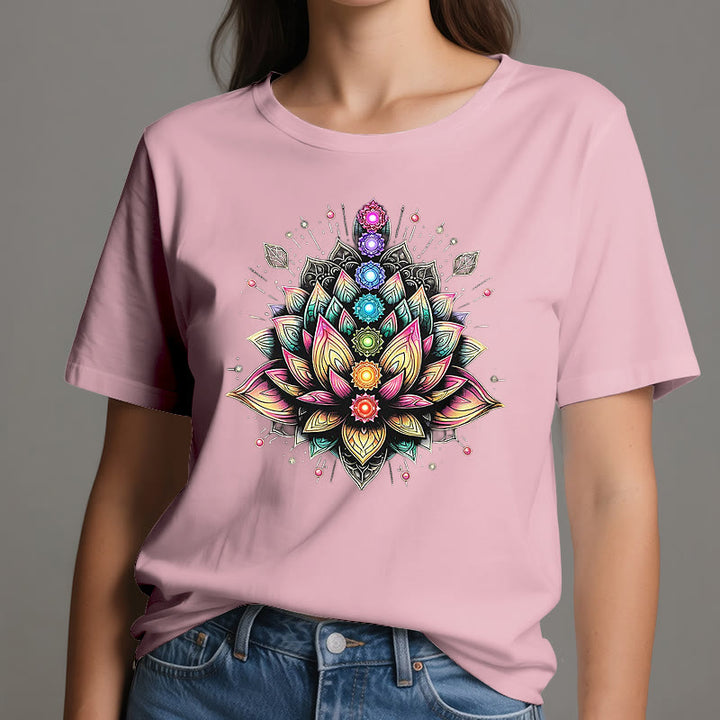 T-shirt per meditazione yoga con fiore di loto Chakra Olivenorma - image 17