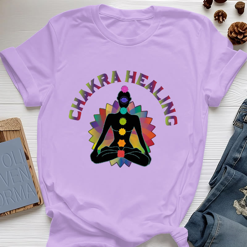 Maglietta Olivenorma Chakra Healing Reiki Yoga Meditazione - Viola - 2XL - image 15