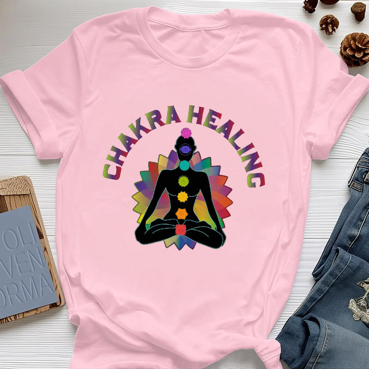Maglietta Olivenorma Chakra Healing Reiki Yoga Meditazione - Rosa - 2XL - image 13