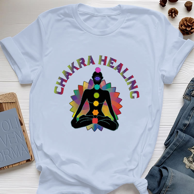 Maglietta Olivenorma Chakra Healing Reiki Yoga Meditazione - Blu - 2XL - image 11