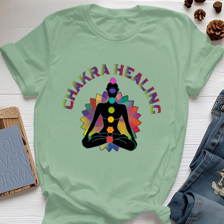 Maglietta Olivenorma Chakra Healing Reiki Yoga Meditazione - Verde chiaro - 2XL - image 17
