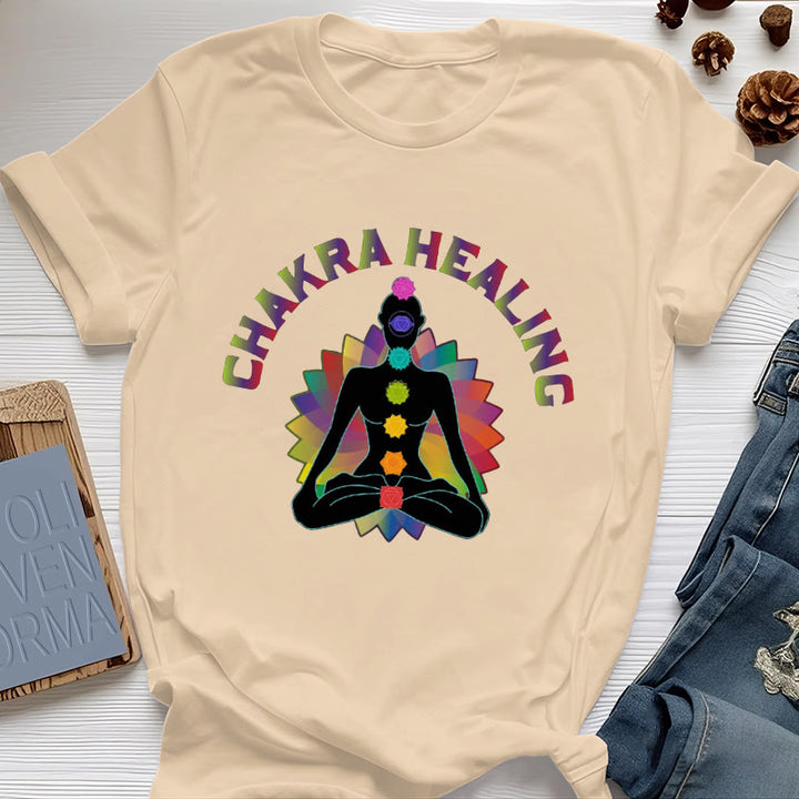 Maglietta Olivenorma Chakra Healing Reiki Yoga Meditazione - Giallo - 2XL - image 9