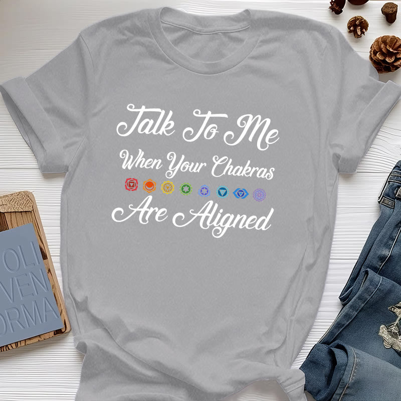 Maglietta da yoga Olivenorma "Parlami quando i tuoi chakra sono allineati" - Grigio - 2XL - image 0