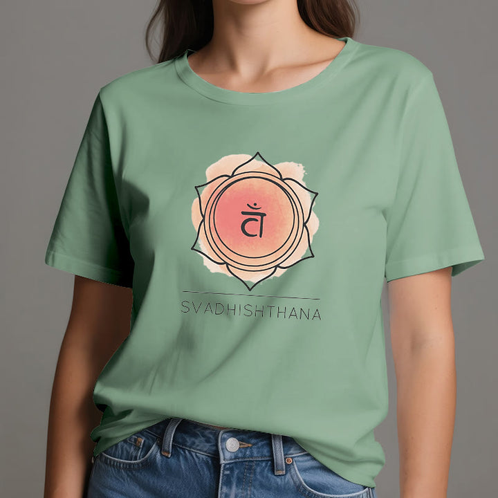 Maglietta Yoga Chakra Sacrale Arancione Olivenorma