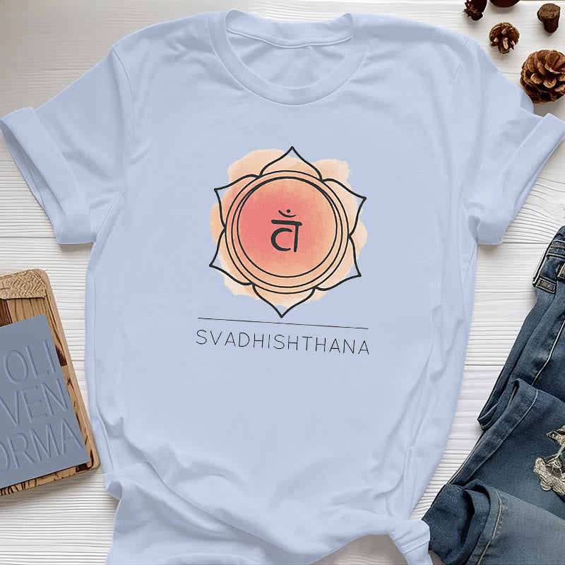 Maglietta Yoga Chakra Sacrale Arancione Olivenorma - Blu - image 11