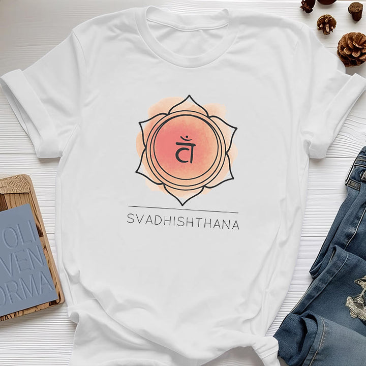 Maglietta Yoga Chakra Sacrale Arancione Olivenorma - Bianco - image 0