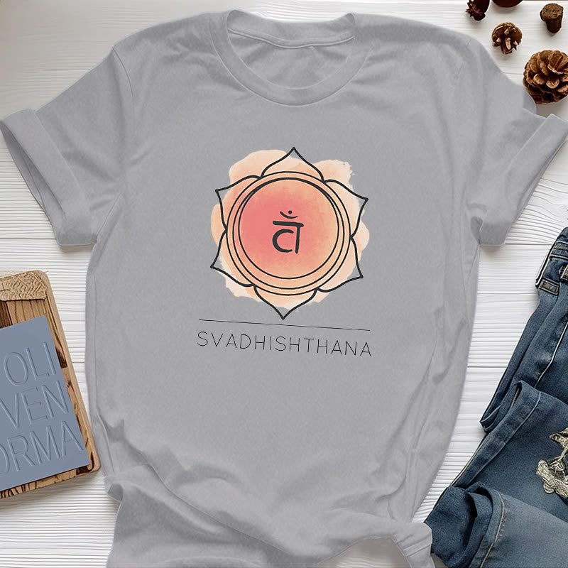 Maglietta Yoga Chakra Sacrale Arancione Olivenorma