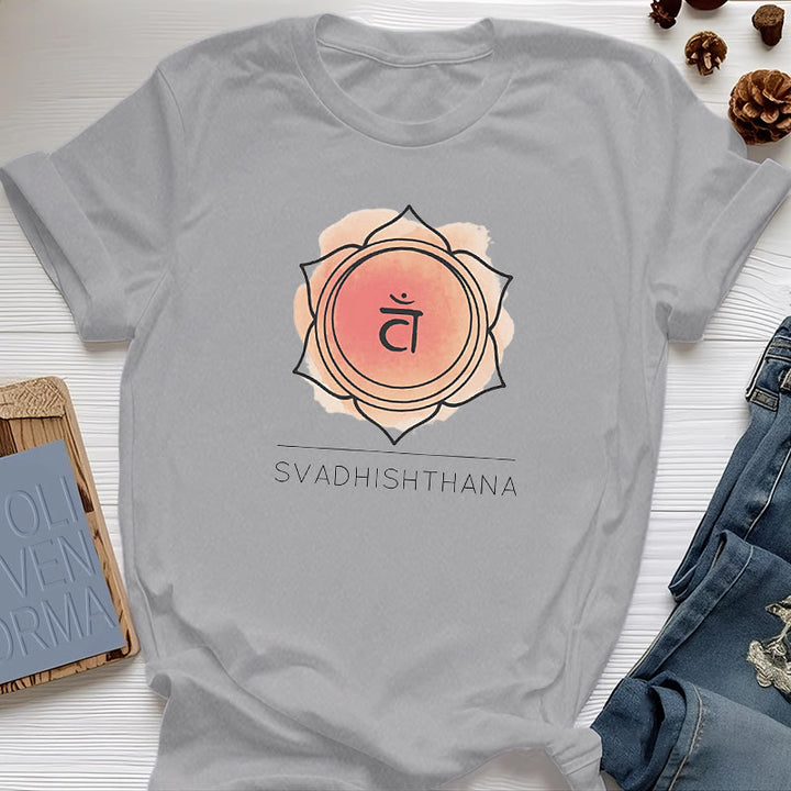 Maglietta Yoga Chakra Sacrale Arancione Olivenorma