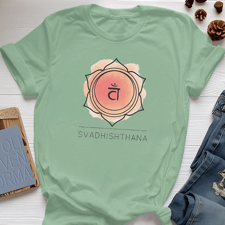 Maglietta Yoga Chakra Sacrale Arancione Olivenorma - Verde chiaro - image 17