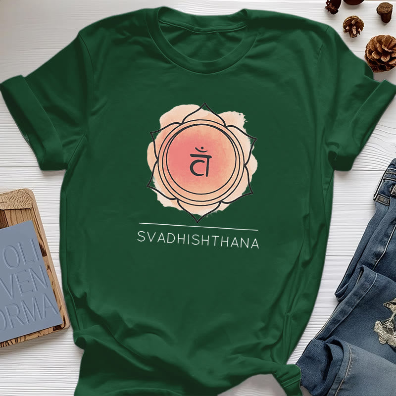 Maglietta Yoga Chakra Sacrale Arancione Olivenorma - Verde scuro - image 19