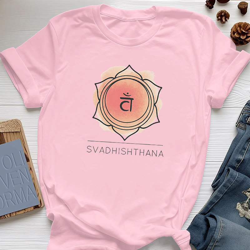 Maglietta Yoga Chakra Sacrale Arancione Olivenorma - Rosa - image 13