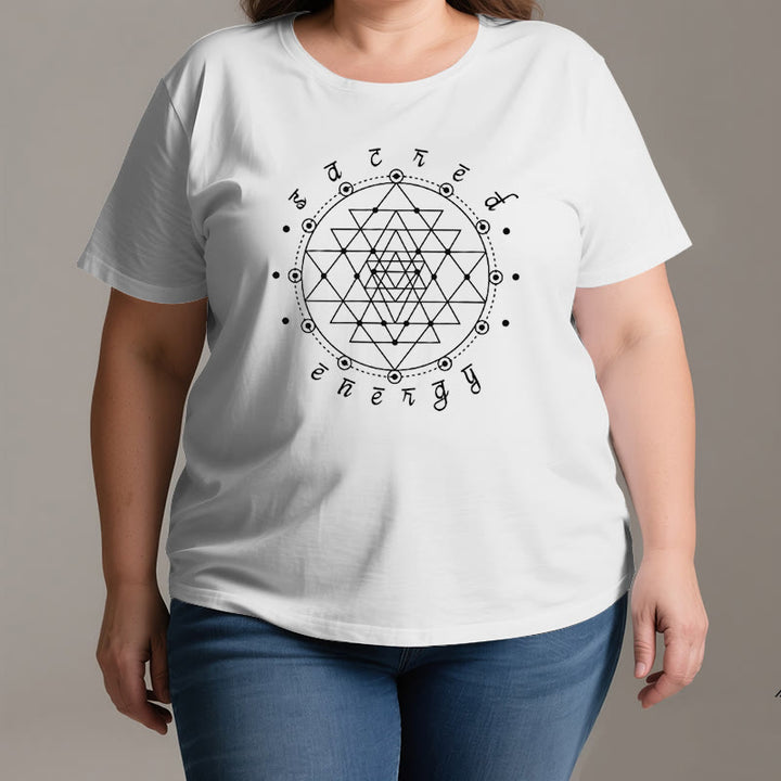 Maglietta spirituale Olivenorma Sacred Energy Sri Yantra