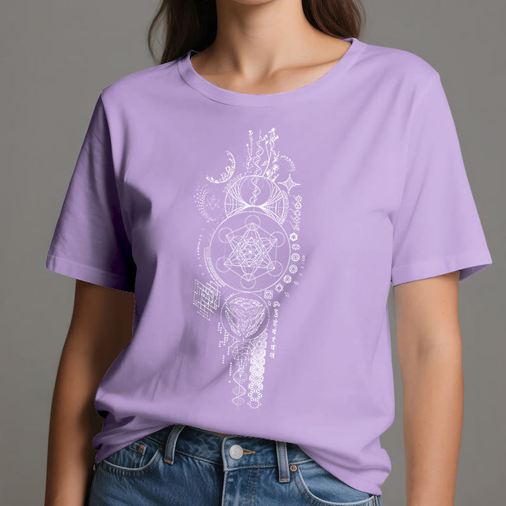 Maglietta Olivenorma Fiore della Vita Geometria Sacra