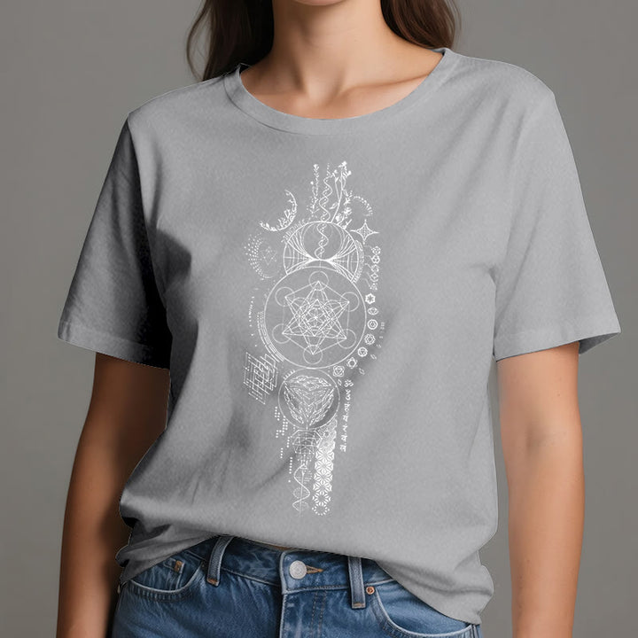Maglietta Olivenorma Fiore della Vita Geometria Sacra