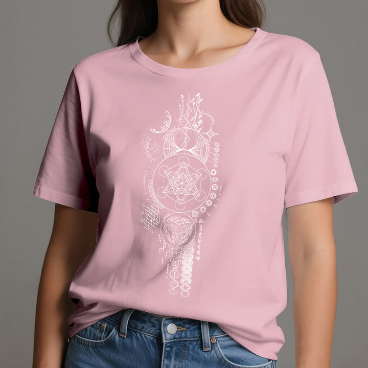 Maglietta Olivenorma Fiore della Vita Geometria Sacra