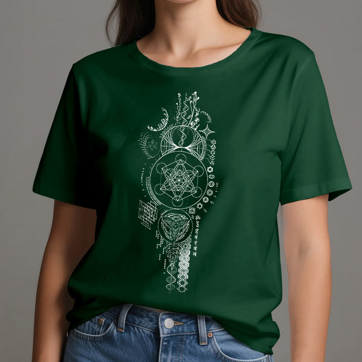 Maglietta Olivenorma Fiore della Vita Geometria Sacra
