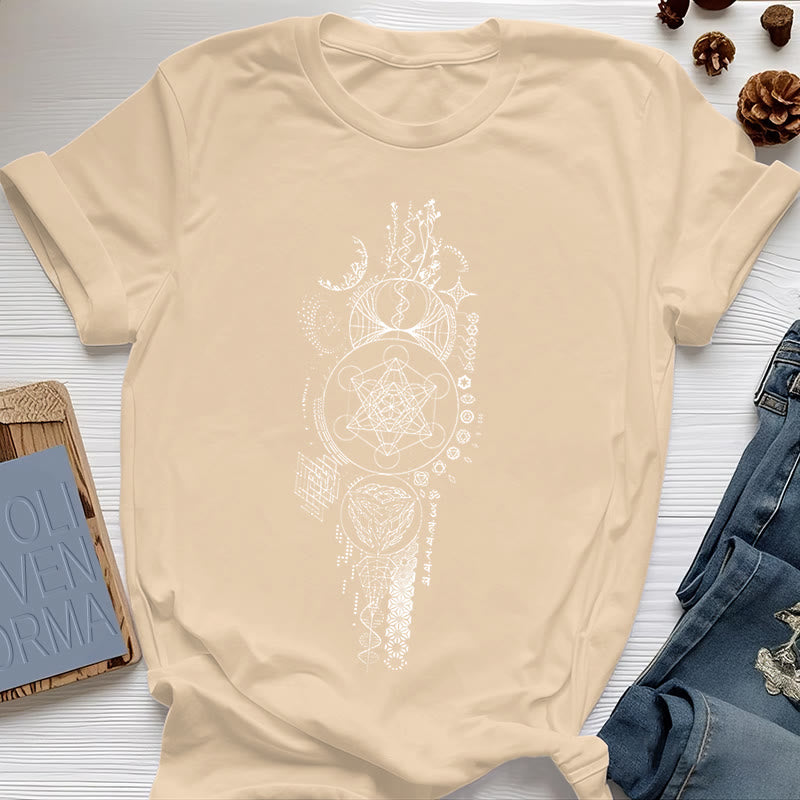 Maglietta Olivenorma Fiore della Vita Geometria Sacra