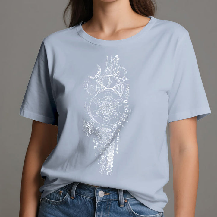 Maglietta Olivenorma Fiore della Vita Geometria Sacra
