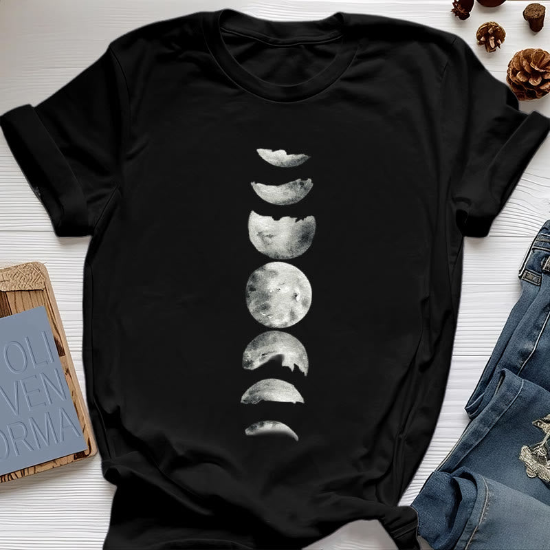 Maglietta Olivenorma per la meditazione delle fasi lunari - Nero - 2XL - image 5