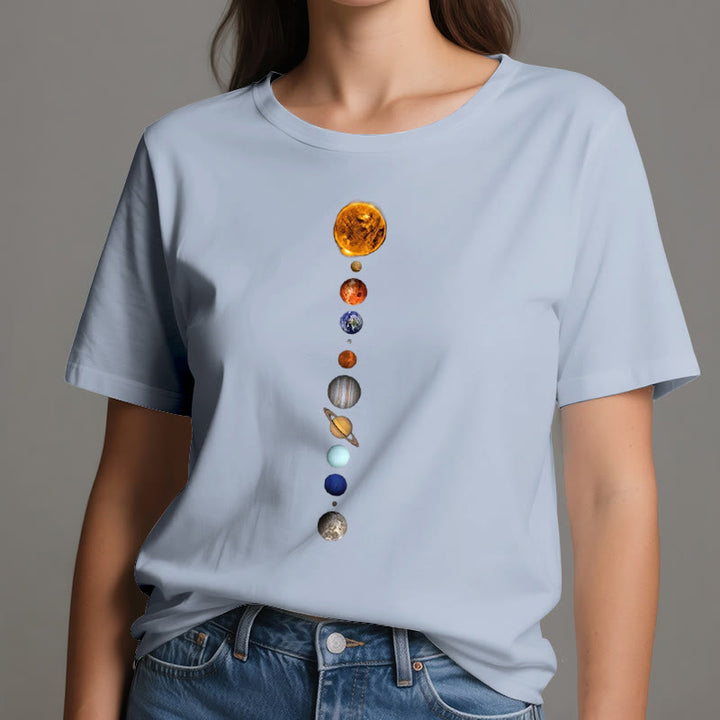 Maglietta con stampa Olivenorma Solar System Galaxy Array